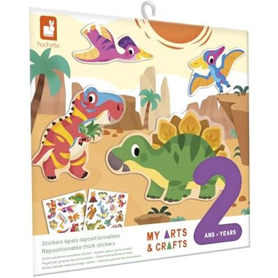 Janod Ensemble Créatif Multizestaw Autocollants Réutilisables de Dinos - Kit d'Arts et Crafts Janod Ensemble Créatif Multizestaw Autocollants Réutilisables de Dinos - Kit d'Arts et Crafts