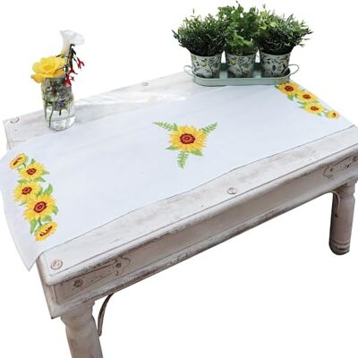 Trimits Kit de broderie au point de croix imprimé – Chemin de table – Comprend un tissu imprimé, des fils, une aiguille et des instructions (français non garanti), 40 x 100 cm, tournesols Trimits Kit de broderie au point de croix imprimé – Chemin de table – Comprend un tissu imprimé, des fils, une aiguille et des instructions (français non garanti), 40 x 100 cm, tournesols
