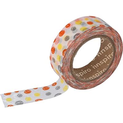 INNSPIRO Ruban masking tape Washi gribouillis 15 mm x 10 m. Série florale INNSPIRO Ruban masking tape Washi gribouillis 15 mm x 10 m. Série florale