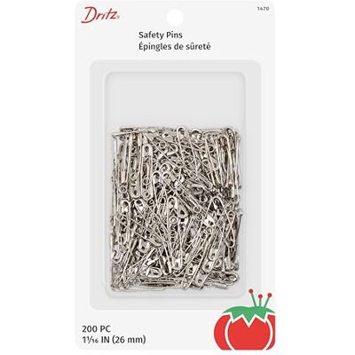 Dritz 1470 Lot de 200 épingles à nourrice en nickel Taille 1 Dritz 1470 Lot de 200 épingles à nourrice en nickel Taille 1