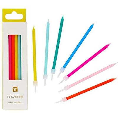 Bougies d'anniversaire arc-en-ciel de Talking Tables - Bougies Bougies d'anniversaire arc-en-ciel de Talking Tables - Bougies