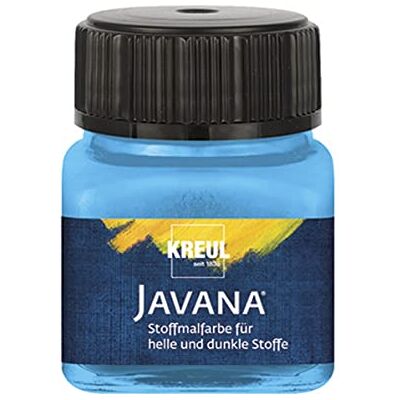 KREUL Peinture Textile 40° JAVANA"Opak" 20ml Bleu Clair KREUL Peinture Textile 40° JAVANA"Opak" 20ml Bleu Clair