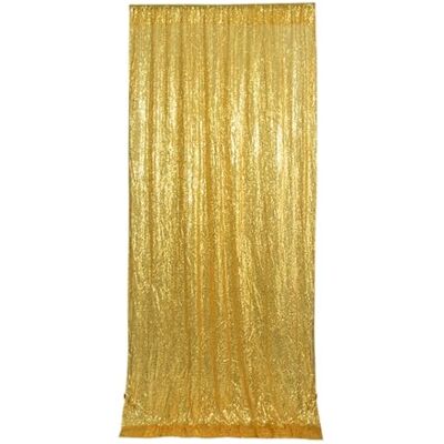 GMVZGQW Lot de 2 rideaux de fond à paillettes pour cérémonie de mariage Doré foncé 120 x 300 cm GMVZGQW Lot de 2 rideaux de fond à paillettes pour cérémonie de mariage Doré foncé 120 x 300 cm