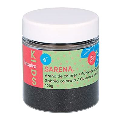 INNSPIRO Sable de couleur noire 100 g, pour décoration et travaux manuels INNSPIRO Sable de couleur noire 100 g, pour décoration et travaux manuels