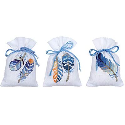 Vervaco Point De Croix Compté Kit Sachet Aromates Complet Set PLUMES BLEUES LOT DE 3 De Broderie Loisir Créatif Maison Decoration Cadeau DIYca. 8 x 12 cm Counted Cross Stitch Embroidery Vervaco Point De Croix Compté Kit Sachet Aromates Complet Set PLUMES BLEUES LOT DE 3 De Broderie Loisir Créatif Maison Decoration Cadeau DIYca. 8 x 12 cm Counted Cross Stitch Embroidery