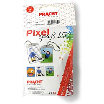 Pracht Creatives Hobby Pixel P90054-00505 Kit de bricolage amusant 15, pour la conception de 2 porte-clés (médaillons) pour enfants, système d'emboîtement facile, sans repassage ni colle, pierres en bioplastique Pracht Creatives Hobby Pixel P90054-00505 Kit de bricolage amusant 15, pour la conception de 2 porte-clés (médaillons) pour enfants, système d'emboîtement facile, sans repassage ni colle, pierres en bioplastique