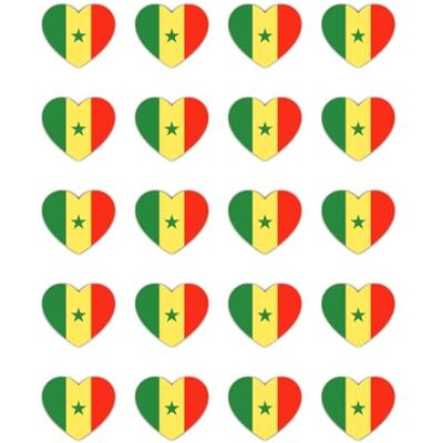 Havati Lot de 20 autocollants : 25 mm Drapeau du Sénégal Lot de 20 autocollants en vinyle de 25 mm Résistant aux intempéries Forme de cœur Havati Lot de 20 autocollants : 25 mm Drapeau du Sénégal Lot de 20 autocollants en vinyle de 25 mm Résistant aux intempéries Forme de cœur