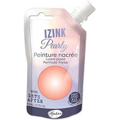 Aladine Izink Pearly Peinture Nacrée-Ultra Couvrante, Tout Support-DIY et Loisirs Créatifs, Beige, Gourde Souple 80 ml Aladine Izink Pearly Peinture Nacrée-Ultra Couvrante, Tout Support-DIY et Loisirs Créatifs, Beige, Gourde Souple 80 ml