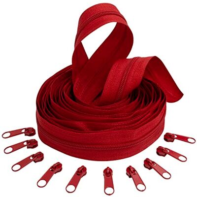 AERZETIX C62529x5-C62575x10 Kit de fermeture éclair spirale 5m N°3 Couleur : Rouge + 10 curseurs N°3 Non verrouillable Couleur : Rouge Métal Mercerie Couture AERZETIX C62529x5-C62575x10 Kit de fermeture éclair spirale 5m N°3 Couleur : Rouge + 10 curseurs N°3 Non verrouillable Couleur : Rouge Métal Mercerie Couture