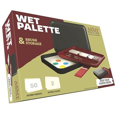 The Army Painter , Wet Palette, y compris 50 Feuilles Hydro, 2 Mousses Hydro et Espace Pour Les Pinceaux Palette humide Pour Peinture Acrylique de Figurine Warhammer et Donjon et Dragon The Army Painter , Wet Palette, y compris 50 Feuilles Hydro, 2 Mousses Hydro et Espace Pour Les Pinceaux Palette humide Pour Peinture Acrylique de Figurine Warhammer et Donjon et Dragon