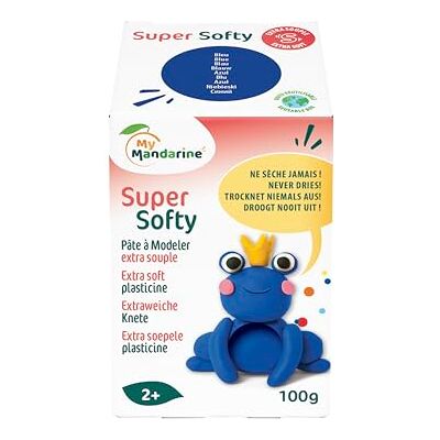 Avenue Mandarine SO0880100200C Une Boite de 100 g de PATE A MODELER SuperSofty À partir de 2 ans BLEU Avenue Mandarine SO0880100200C Une Boite de 100 g de PATE A MODELER SuperSofty À partir de 2 ans BLEU