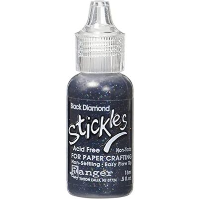 RANGER INK Stickles Colle Paillette Ranger Industries 15123 Bâtonnets Diamant Noir RANGER INK Stickles Colle Paillette Ranger Industries 15123 Bâtonnets Diamant Noir