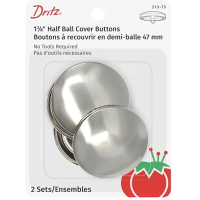 Dritz Lot de 2 boutons demi-boule Taille 75 Multicolore 2,86 x 9,28 x 14,31 cm Dritz Lot de 2 boutons demi-boule Taille 75 Multicolore 2,86 x 9,28 x 14,31 cm
