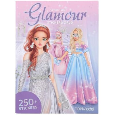 Depesche TOPModel Glamour Stickerworld Livre d'autocollants Avec 24 pages de motifs différents de modèles, à personnaliser, avec plus de 250 autocollants accessoires à concevoir, 14383 Depesche TOPModel Glamour Stickerworld Livre d'autocollants Avec 24 pages de motifs différents de modèles, à personnaliser, avec plus de 250 autocollants accessoires à concevoir, 14383