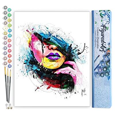 Peinture par Numéro Adulte Visage de Femme Activité Manuelle Kit de Loisir Créatif DIY Numéro d'Art Complet 40x50cm sans châssis en bois Peinture par Numéro Adulte Visage de Femme Activité Manuelle Kit de Loisir Créatif DIY Numéro d'Art Complet 40x50cm sans châssis en bois