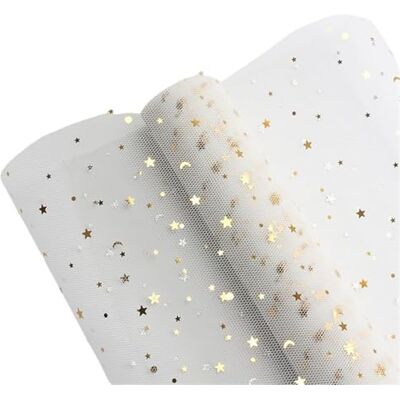 WLIHDB Papier cadeau 50 cm × 4,7 m Papier d'emballage à paillettes pour bouquet de mariage, fête, artisanat, bricolage, scrapbooking, origami Pour travaux manuels (blanc) WLIHDB Papier cadeau 50 cm × 4,7 m Papier d'emballage à paillettes pour bouquet de mariage, fête, artisanat, bricolage, scrapbooking, origami Pour travaux manuels (blanc)