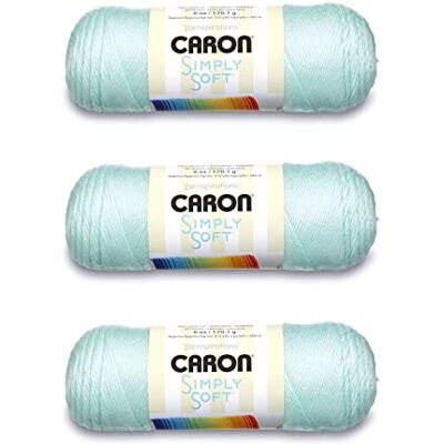 Caron Simply Soft Soft Lot de 3 paquets de 170 g de fil acrylique 4 moyens (peignés) 200 m pour tricot/crochet Caron Simply Soft Soft Lot de 3 paquets de 170 g de fil acrylique 4 moyens (peignés) 200 m pour tricot/crochet