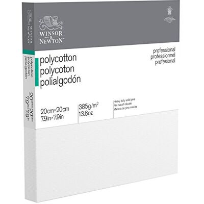 Winsor & Newton 6206008 Cadre professionnel en mélange de coton, 385 g/m², triple apprêt, grain moyen, idéal pour les peintures à l'huile et les peintures acryliques 20 x 20 cm Winsor & Newton 6206008 Cadre professionnel en mélange de coton, 385 g/m², triple apprêt, grain moyen, idéal pour les peintures à l'huile et les peintures acryliques 20 x 20 cm