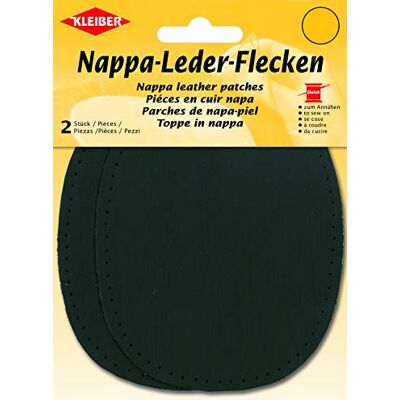 Kleiber Lot de 2 coudières ou genouillères à coudre en cuir nappa Noir 12,5 x 10 cm Kleiber Lot de 2 coudières ou genouillères à coudre en cuir nappa Noir 12,5 x 10 cm