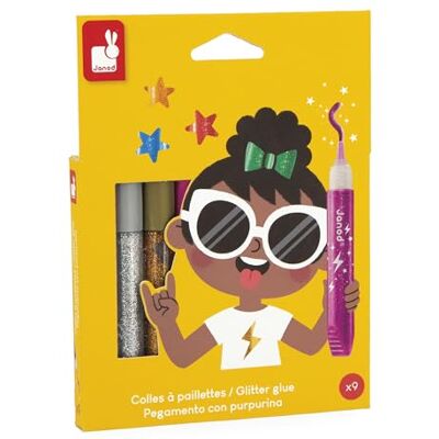 Janod 9 Tubes de Colles à Paillettes pour Enfant Forte Densité de Paillettes Coloris Assortis dont Or et Argent Idéal Loisir Créatif, Dessin, Activités Manuelles À Partir de 3 ans J07418 Janod 9 Tubes de Colles à Paillettes pour Enfant Forte Densité de Paillettes Coloris Assortis dont Or et Argent Idéal Loisir Créatif, Dessin, Activités Manuelles À Partir de 3 ans J07418