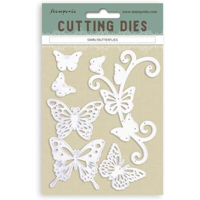 Stamperia Cutting Dies for Scrapbooking, Albums, Card Making, and Bullet Journalling, Create Decorations with Natural Elements, Perfect for Crafts and Gifting (A6) (Timeless, Swirly Butterflies) Stamperia Cutting Dies for Scrapbooking, Albums, Card Making, and Bullet Journalling, Create Decorations with Natural Elements, Perfect for Crafts and Gifting (A6) (Timeless, Swirly Butterflies)