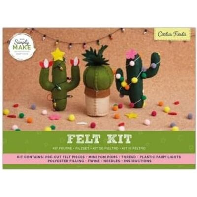 Simply Make Lot de 3 cactus en feutre Kit de feutrage pour adultes et enfants plus âgés, faites de belles décorations pour votre maison, accessoires de cuisine, travaux manuels en feutre font un Simply Make Lot de 3 cactus en feutre Kit de feutrage pour adultes et enfants plus âgés, faites de belles décorations pour votre maison, accessoires de cuisine, travaux manuels en feutre font un