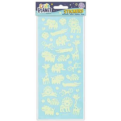 Craft Planet Autocollants phosphorescents Safari Craft Planet Autocollants phosphorescents Safari