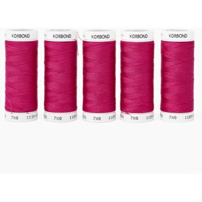 KORBOND Fil Polyester Rose Fuschia 500m KORBOND Fil Polyester Rose Fuschia 500m