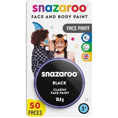 Snazaroo Peinture pour Visage Noire - Maquillage Visage Snazaroo Peinture pour Visage Noire - Maquillage Visage