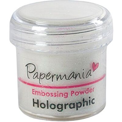 Papermania Docrafts Poudre à embosser holographique Blanc 30 ml Papermania Docrafts Poudre à embosser holographique Blanc 30 ml