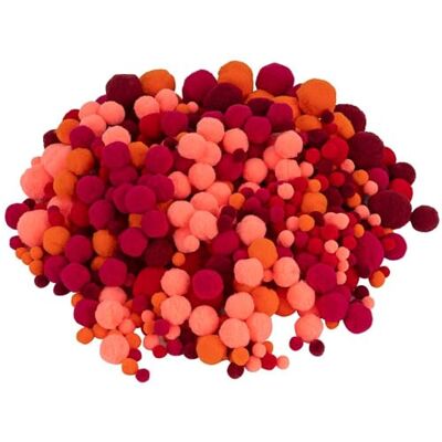 Ideen mit Herz Lot de 500 pompons en 5 couleurs assorties et 4 tailles Balles en peluche colorées pour le bricolage Pompons de bricolage particulièrement doux (tons rose, rouge et orange) Ideen mit Herz Lot de 500 pompons en 5 couleurs assorties et 4 tailles Balles en peluche colorées pour le bricolage Pompons de bricolage particulièrement doux (tons rose, rouge et orange)