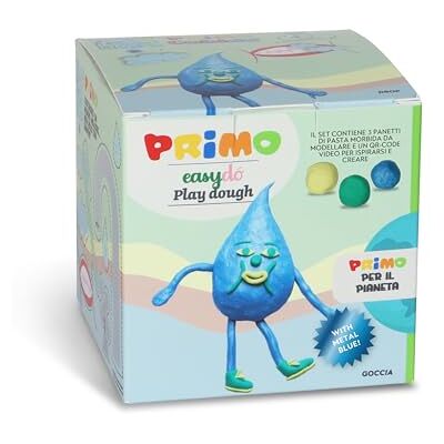 Primo Pâte modélisable dermatologiquement testée 95% d'origine végétale, 3 couleurs 60 g, pain d'argile à modeler souple élastique, jeux enfants 4 ans travaux créatifs, pas de saleté mains Primo Pâte modélisable dermatologiquement testée 95% d'origine végétale, 3 couleurs 60 g, pain d'argile à modeler souple élastique, jeux enfants 4 ans travaux créatifs, pas de saleté mains