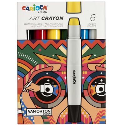 CARIOCA Plus I Pastel Artistique I Convient à plusieurs surfaces I Pour les techniques humides et sèches (6 pastels) CARIOCA Plus I Pastel Artistique I Convient à plusieurs surfaces I Pour les techniques humides et sèches (6 pastels)