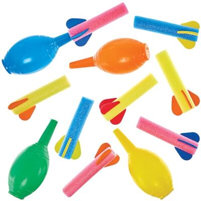 Baker Ross FN143 Lance-fusées en mousse paquet de 8, jouets volants pour enfants pour remplir les sacs de fête Baker Ross FN143 Lance-fusées en mousse paquet de 8, jouets volants pour enfants pour remplir les sacs de fête