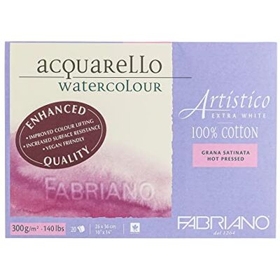Honsell Fabriano Bloc d'aquarelle, papier, extra blanc, 10 x 14 Honsell Fabriano Bloc d'aquarelle, papier, extra blanc, 10 x 14