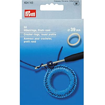 Prym - Round crochet ring - 39mm - Blanc - Crochet ring Prym - Round crochet ring - 39mm - Blanc - Crochet ring