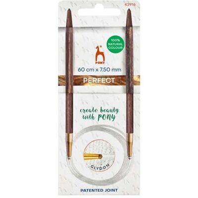 Pony Perfect Bois (60cm, 7.50mm) Circulaire Tricot Aiguilles 1 Pièce Pony Perfect Bois (60cm, 7.50mm) Circulaire Tricot Aiguilles 1 Pièce