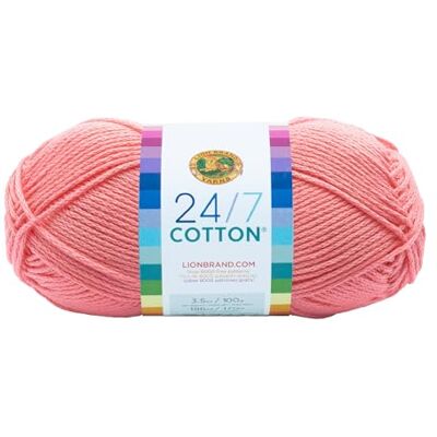 Lion Brand Yarn Lion Fil de Coton Rose - Fil Lion Brand Yarn Lion Fil de Coton Rose - Fil
