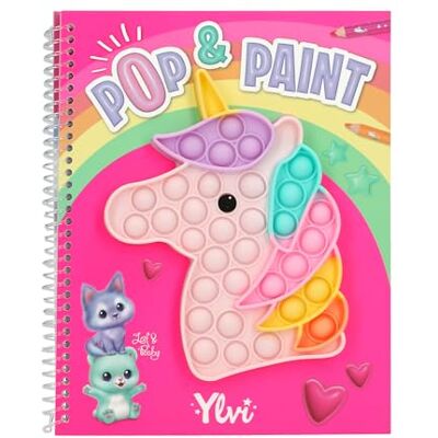 Depesche 13755 Ylvi Pop & Paint Livre de coloriage avec jouet licorne multicolore et 36 images à colorier pour créer et décorer Depesche 13755 Ylvi Pop & Paint Livre de coloriage avec jouet licorne multicolore et 36 images à colorier pour créer et décorer