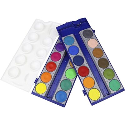 Pelikan DIN 5023 K24, 24 couleurs + 1 tube de couverture blanc, école standard boîte de 24 couleurs Version Allemande Pelikan DIN 5023 K24, 24 couleurs + 1 tube de couverture blanc, école standard boîte de 24 couleurs Version Allemande