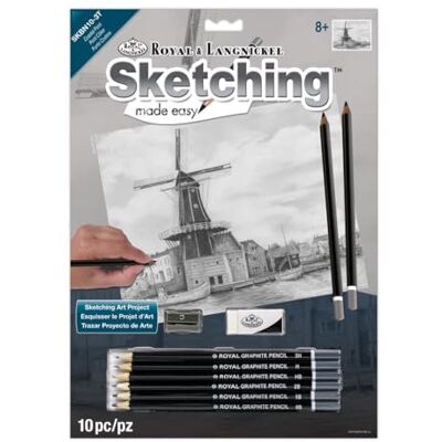 Royal & Langnickel Kit de dessin pré-imprimé à pointe côtière Bleu 22,9 x 28 cm Royal & Langnickel Kit de dessin pré-imprimé à pointe côtière Bleu 22,9 x 28 cm