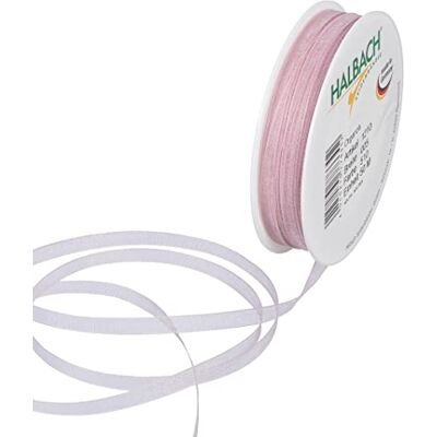 Halbach Ruban en organza de qualité supérieure Largeur : 5 mm Longueur : 50 m Ruban transparent Pour décorer des cadeaux Ruban décoratif pour le bricolage Couleur : baie pâle Halbach Ruban en organza de qualité supérieure Largeur : 5 mm Longueur : 50 m Ruban transparent Pour décorer des cadeaux Ruban décoratif pour le bricolage Couleur : baie pâle