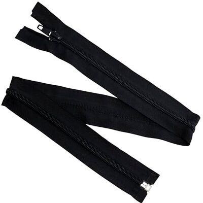 AERZETIX Lot de 8 Fermetures éclair à glissière spirale N°5 55 cm séparables avec curseur en métal nylon polyester couleur noir couture créations DIY textile AERZETIX Lot de 8 Fermetures éclair à glissière spirale N°5 55 cm séparables avec curseur en métal nylon polyester couleur noir couture créations DIY textile