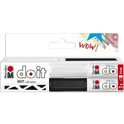 Marabu DO IT Craft 0128000000200 Lot de 2 marqueurs acryliques avec pointe de 2 à 3 mm et système de filtration sans pompage Multimarqueur pour pierres, bois, etc Marabu DO IT Craft 0128000000200 Lot de 2 marqueurs acryliques avec pointe de 2 à 3 mm et système de filtration sans pompage Multimarqueur pour pierres, bois, etc
