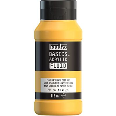 Liquitex - Basics Fluid - Cadmium Jaune - 118ml - peinture Liquitex - Basics Fluid - Cadmium Jaune - 118ml - peinture