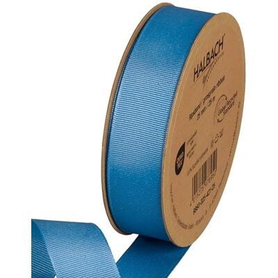 Halbach Seidenbänder Ruban gros-grain de qualité supérieure Largeur : 25 mm Longueur : 25 m Ruban cadeau durable en polyester recyclé Idéal comme ruban Couleur : bleu foncé Halbach Seidenbänder Ruban gros-grain de qualité supérieure Largeur : 25 mm Longueur : 25 m Ruban cadeau durable en polyester recyclé Idéal comme ruban Couleur : bleu foncé
