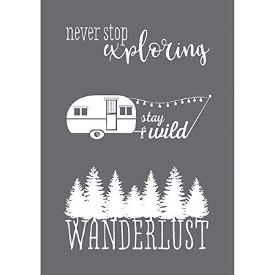 Rayher Wanderlust 45103000 Pochoir de peinture autocollant format A5 avec raclette Rayher Wanderlust 45103000 Pochoir de peinture autocollant format A5 avec raclette