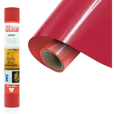 SISER ® EasyWeed® Rouge, 30 cm x 1 m, vinyle thermotransférable thermocollant pour personnaliser les tissus, loisirs créatifs, certifié VeganOk et Oeko-Tex Standard 100 classe I. SISER ® EasyWeed® Rouge, 30 cm x 1 m, vinyle thermotransférable thermocollant pour personnaliser les tissus, loisirs créatifs, certifié VeganOk et Oeko-Tex Standard 100 classe I.