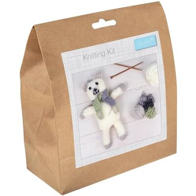 Trimits Kit de tricot – Fait à la main, peluche, cadeau avec fil, aiguilles et instructions (français non garanti) – Ours Trimits Kit de tricot – Fait à la main, peluche, cadeau avec fil, aiguilles et instructions (français non garanti) – Ours