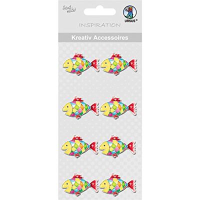 Ursus Lot de 8 Accessoires créatifs en Forme de Poisson coloré, 564000266 Ursus Lot de 8 Accessoires créatifs en Forme de Poisson coloré, 564000266